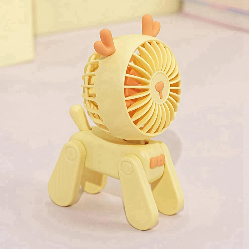 Ventilador pequeño de mesa para adultos y niños, miniventilador de escritorio de pie estable, para viajes al aire libre