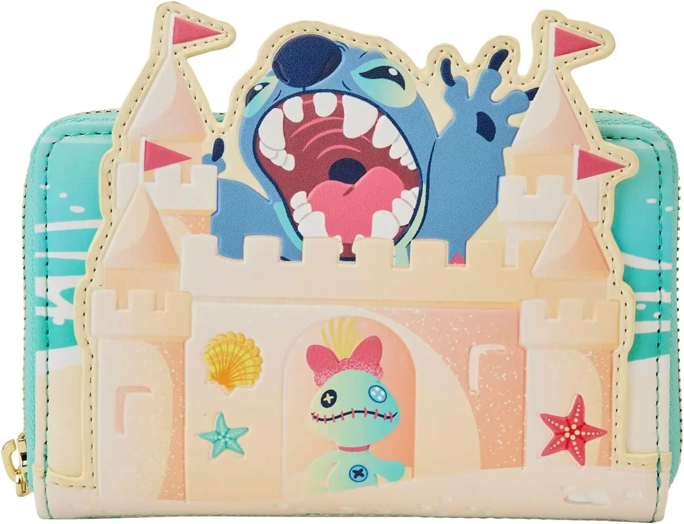 2pcs/set Loungefly Disney Stitch Luau Cosplay Womens Double Strap Shoulder Bag Purse Sandcastle Beach Surprise Backpack Wallet