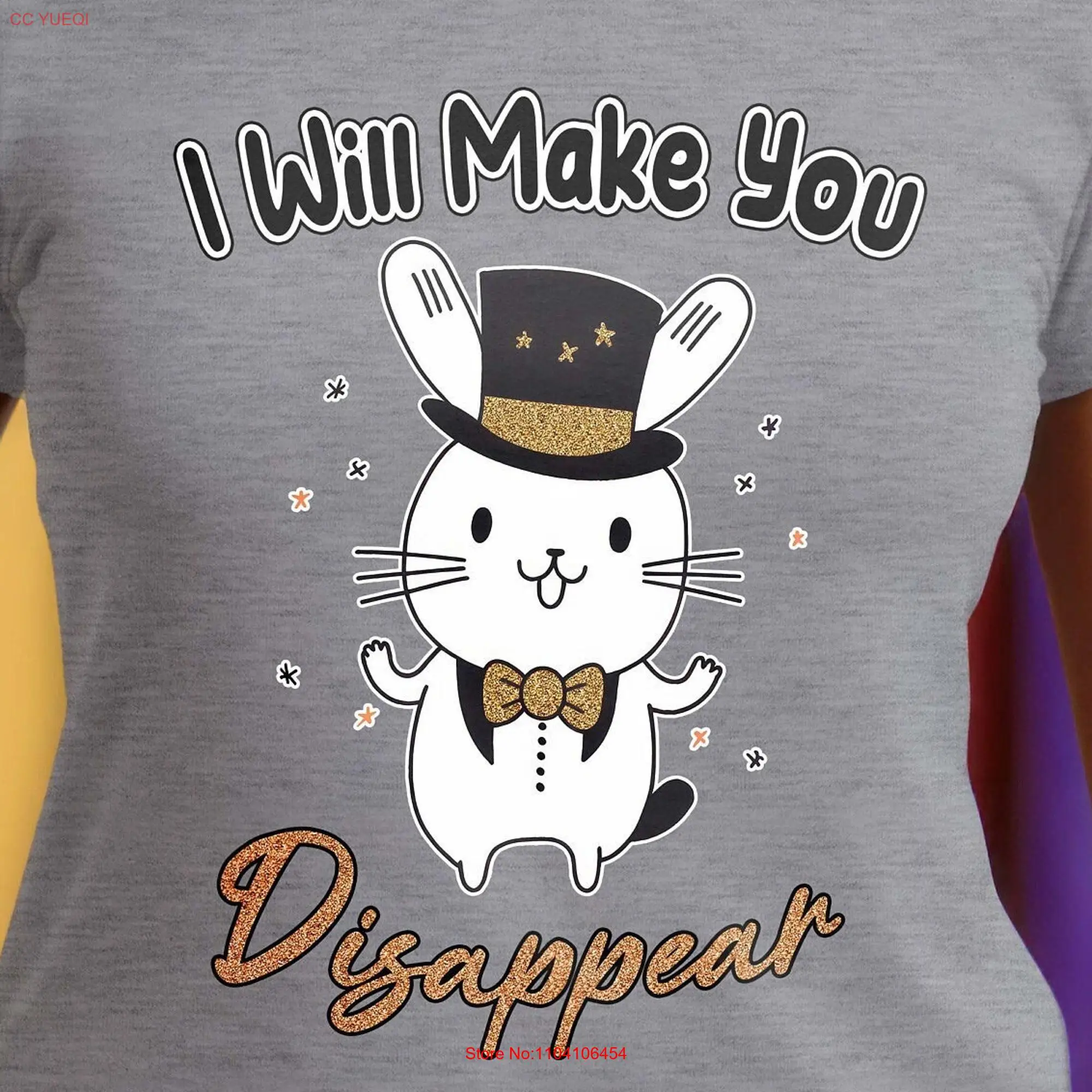 I Will Make You Disappear T Shirt Silly Magician Cat Funny Animal Meme GifT Lovers long or short sleeves