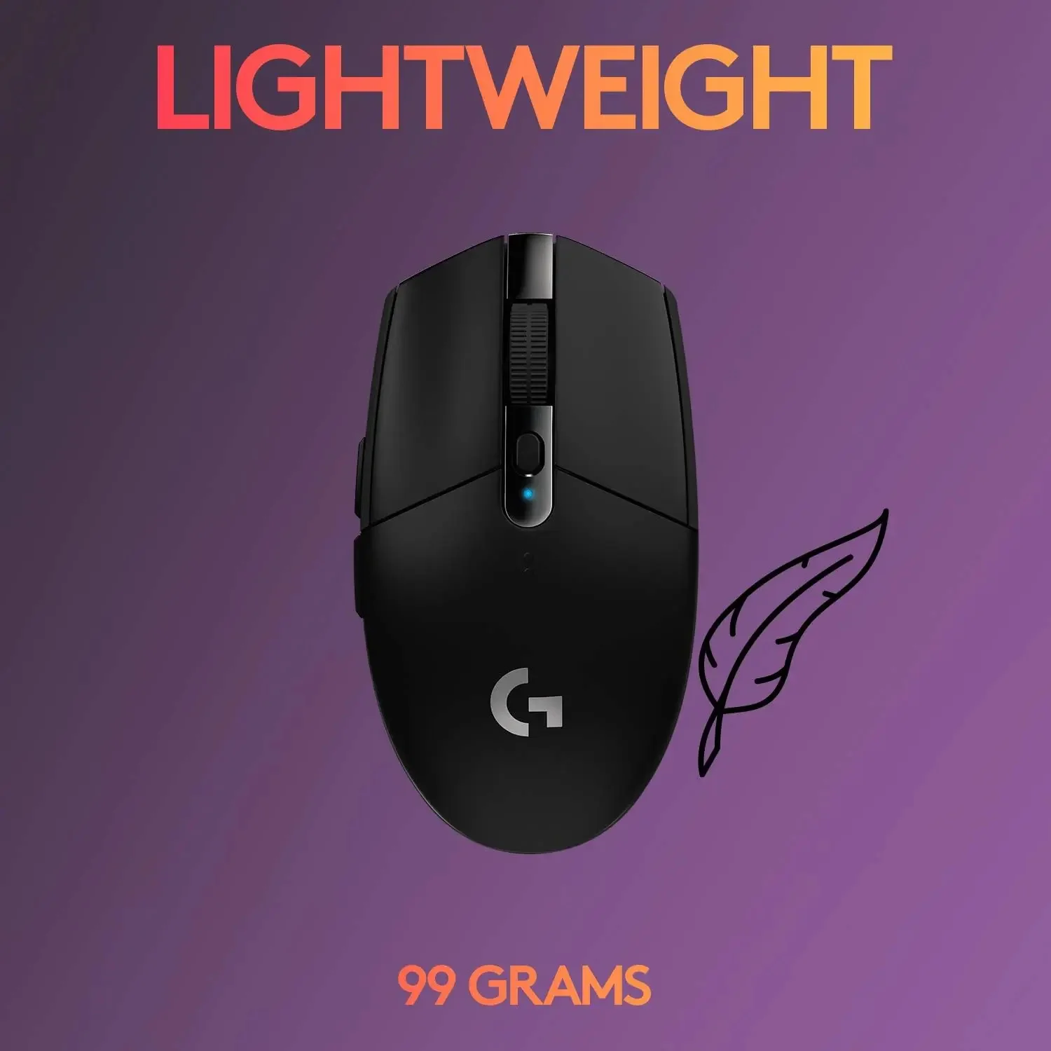 Logitech-ratón inalámbrico G304 LIGHTSPEED para juegos, periférico programable, Esports, oficina, ordenador portátil, no incluye baterías