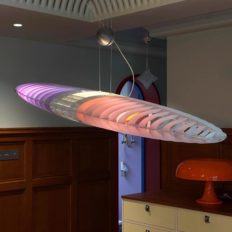 

Simple medieval living room dining bar liftable chandelier designer study art lamp