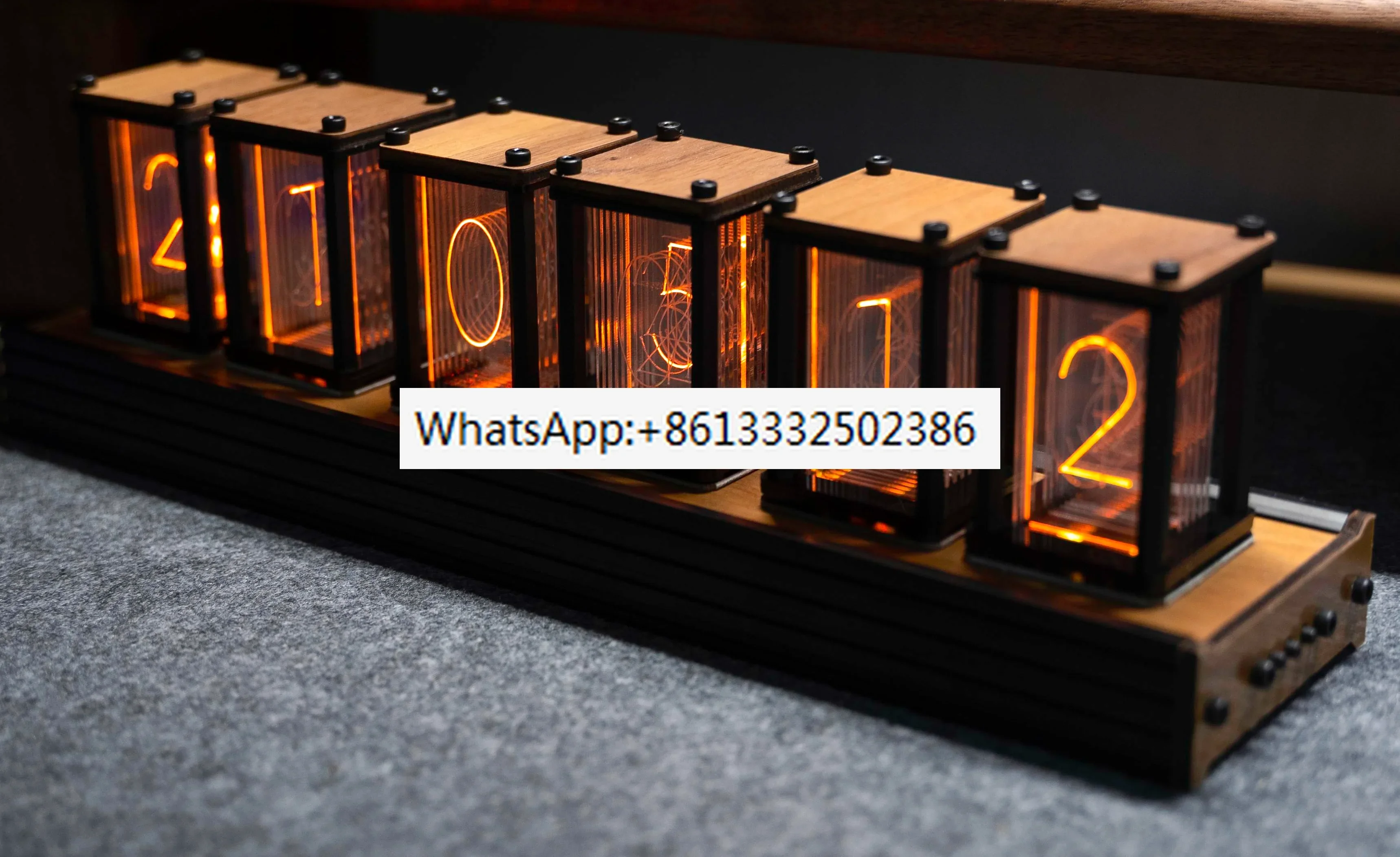 

RGB Nixie Tube Clock Digital Luxury Glow Tube Clock Electronic Desktop Led Vintage Vacuum-tube Clocks Light Birthday Gift Ideas