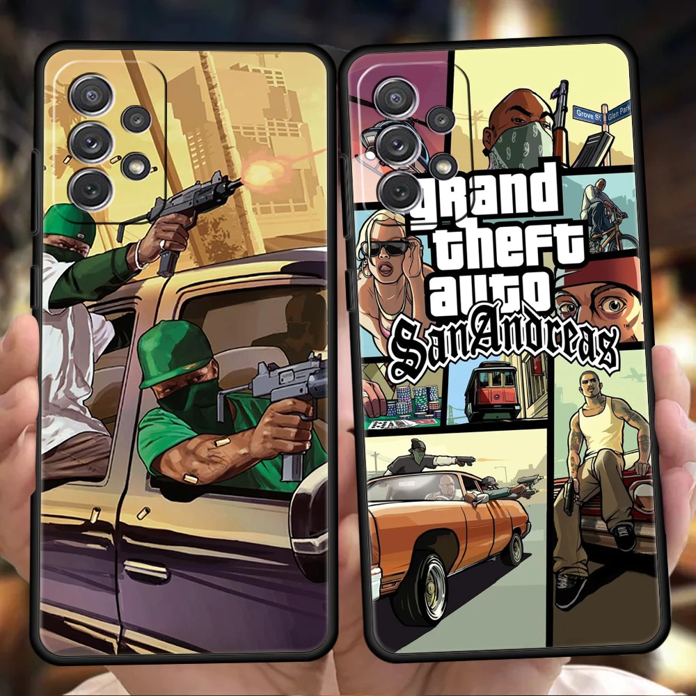 Grand Theft Auto GTA 5Game Phone Case for Samsung Galaxy A15 A14 A25 A54 A34 A51 A71 A72 A73 A32 A52 A52S A11 A21S 5G Soft Shell