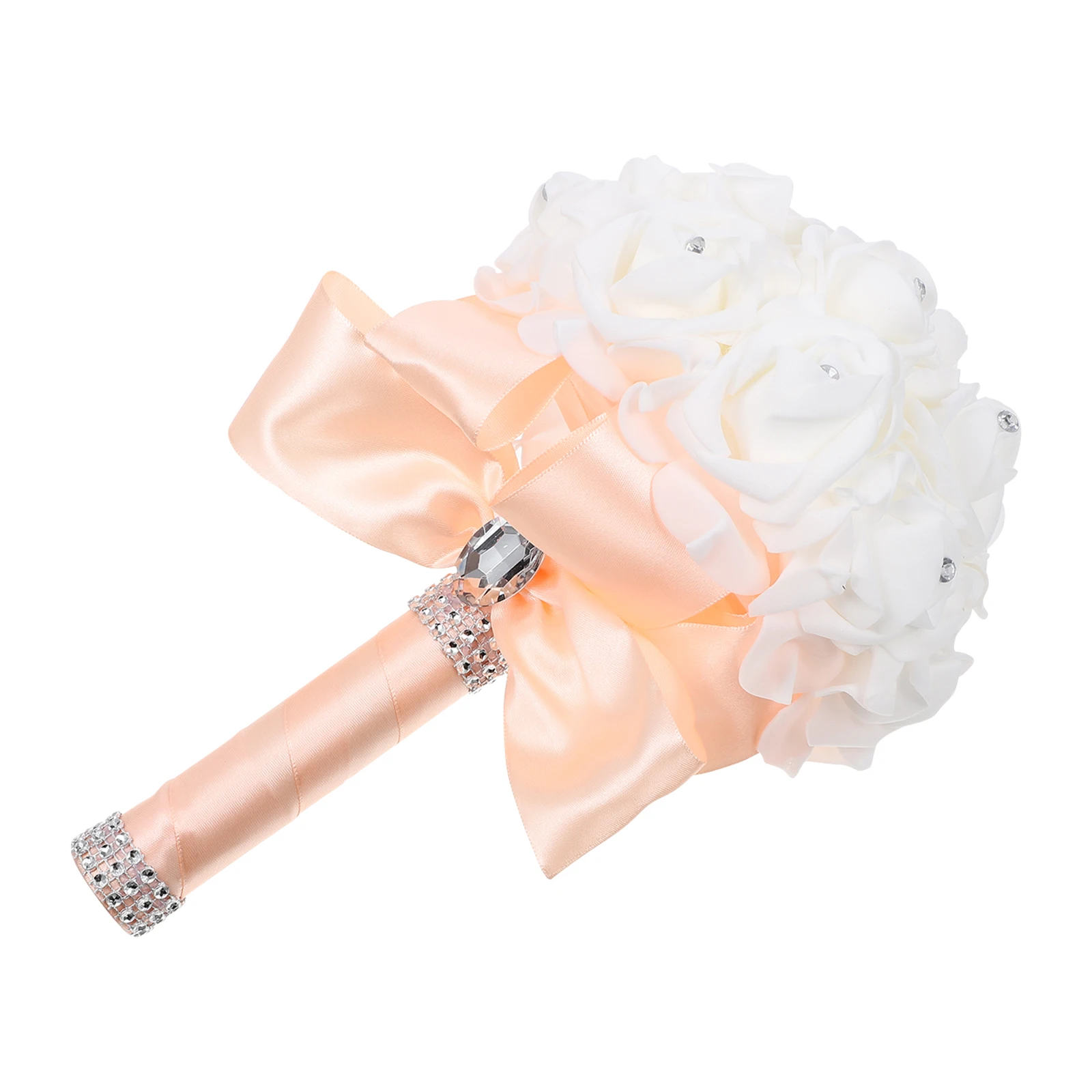 

Artificial Wedding Bouquet Rustic Rose Fake Flowers Bridal H Foams Simple Elegant Bride Beauty Romantic Home Decoration