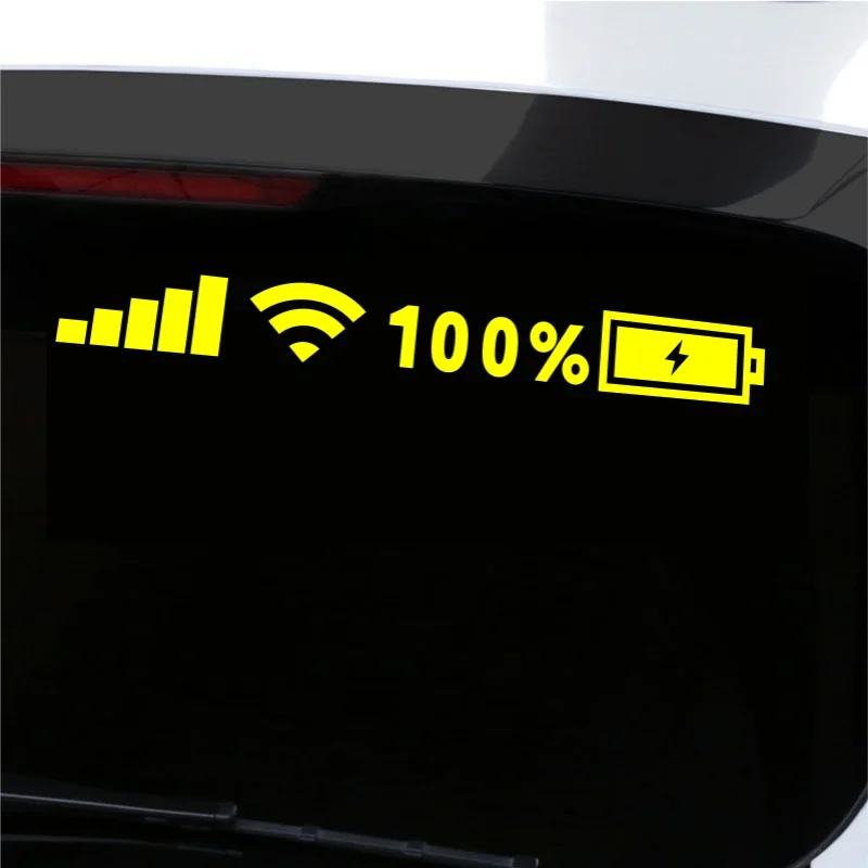 Car Vinyl Reflective Stickers Wifi Battery Level Signal Decals Decor Car Funny Sticker For Auto Decor Accessories - view 4