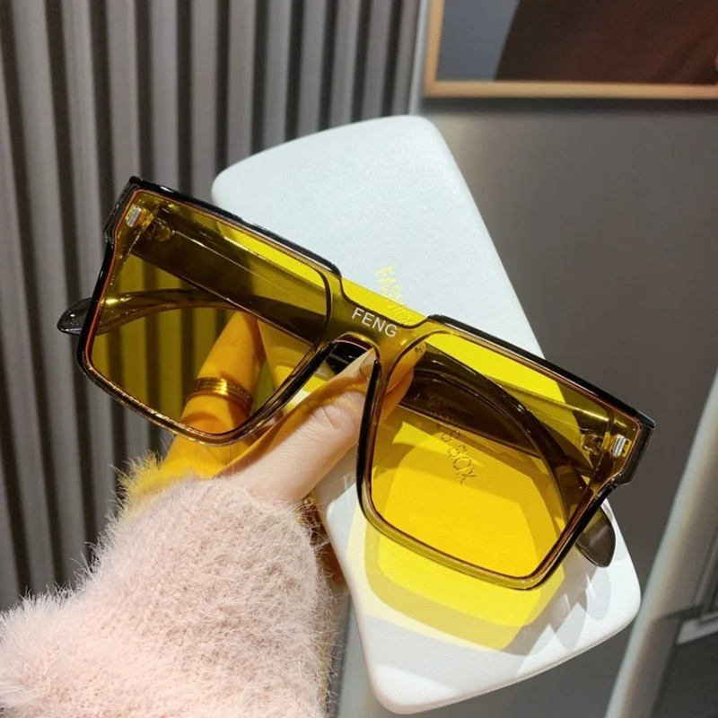 

5pcs Trendy Unisex One-piece Glasses, Personalized Large Frame Sunglasses, Fashionable Sun Visors