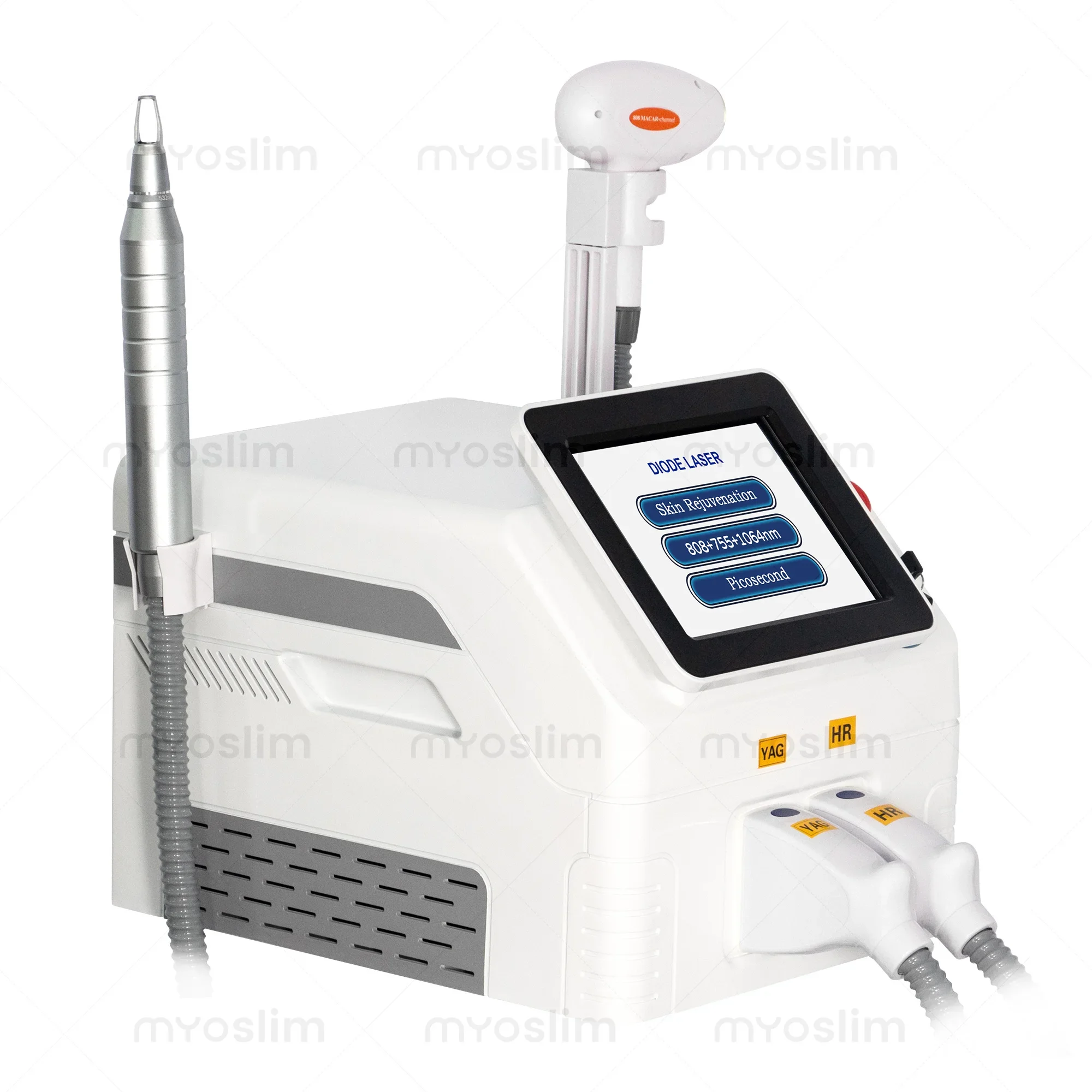 2 IN 1 PicoSecond  Machine Diode Laser 808nm 755nm 1064nm Hair Removal Tattoo Removal Skin Rejuvenation Beauty Device