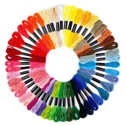50 pcs Random Color embroidery Thread DIY Silk Line Branch Threads Similar Thread Floss Skein Cross Stitch Thread