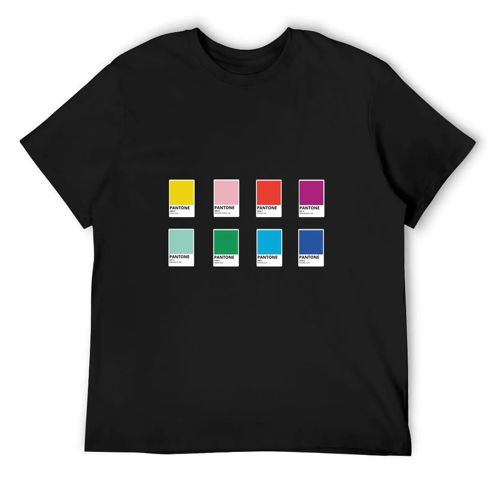 London Underground Colors Pantone pack T-Shirt anime tshirt kawaii clothes mens graphic t-shirts