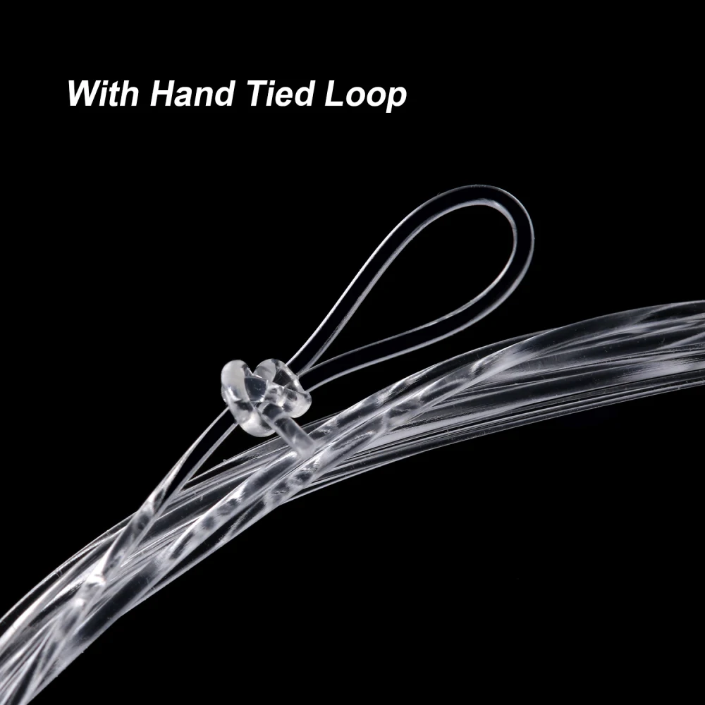 Goture-sedal líder cónico para pesca con mosca, 5 uds., 9 pies/2,74 M, 0X/1X/2X/3X/4X/5X/6X/7X con bucle, hilo de nailon transparente para pesca de