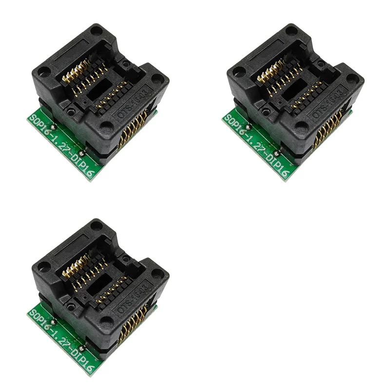 

HJ-3X SOP16 к DIP16 Адаптер для программатора IC 150 мил Чип-программатор SOP16-1,27 Адаптерная розетка к DIP16 Ots16-1.27-03