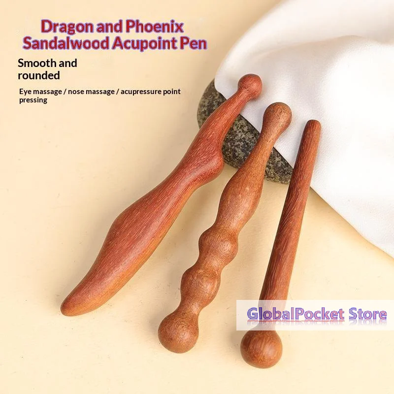[TG823]Wooden Acupoint Stick Foot Head Body Massage Stick Meridian Massage Beauty Accessories Acupoint Massage Tool