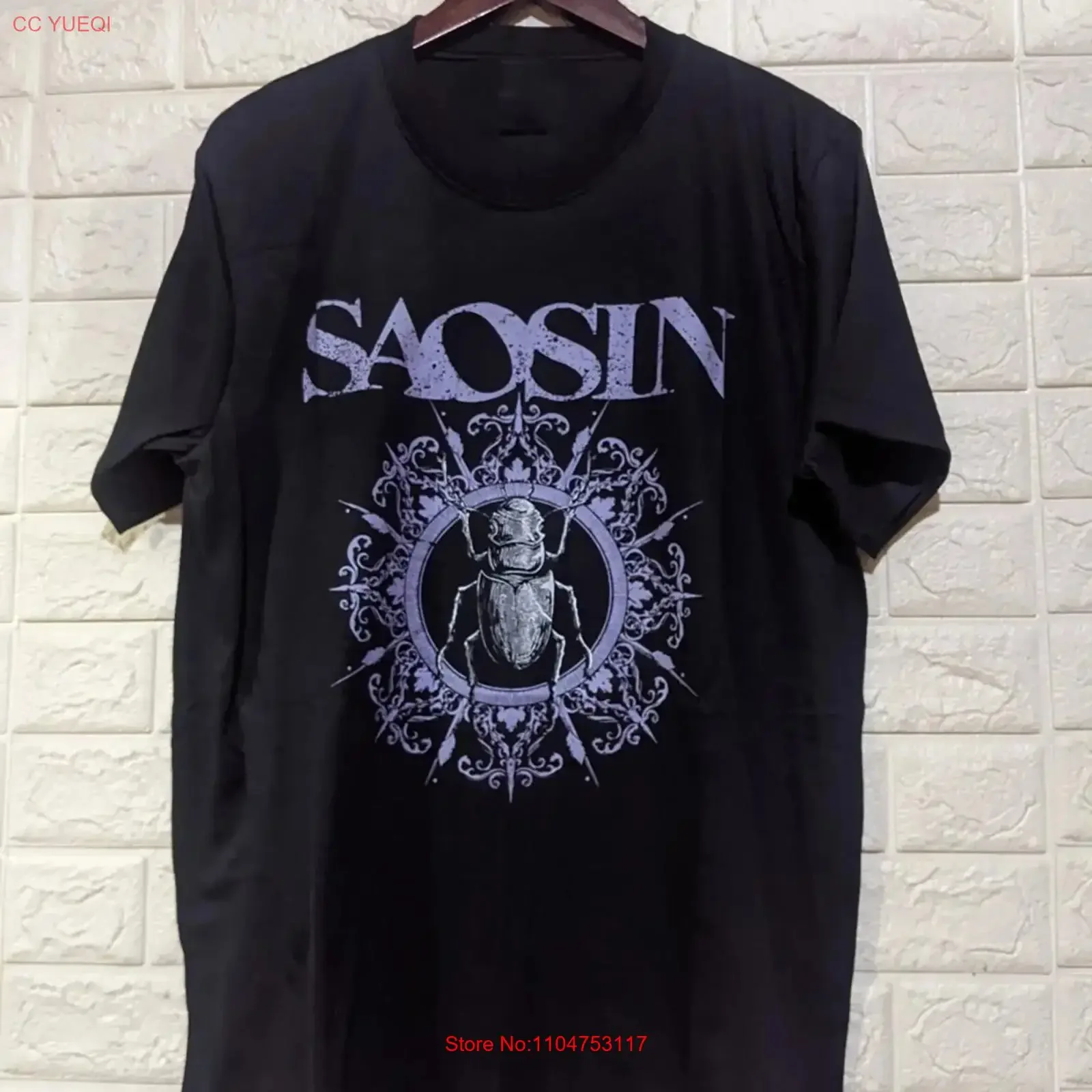 SAOSIN Band For Fan Black Cotton T Shirt Size S 5XL vintage Washed designer clothes streetwear homme graphic Casual Slightly