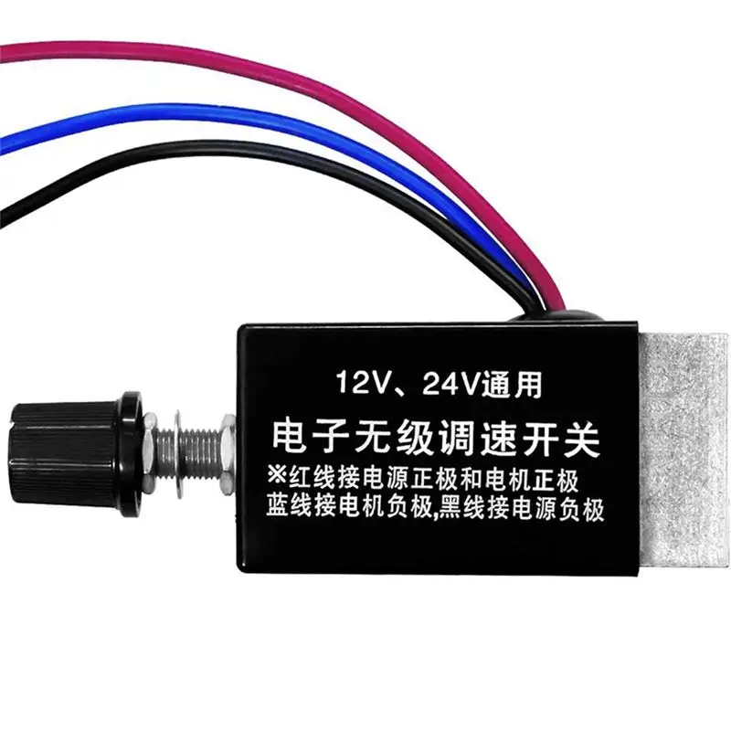 4Pc Motor Speed Regulator DC 12V/24V 10 A Motor Speed Controller Switch For Car Truck Fan Heater Control