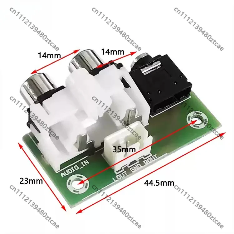 HiFi Audio Amplifier Wiring Adapter Board 3.5 Headphone Socket RCA Lotus Connector To 3P Terminal Lead Transfer Circuit Board