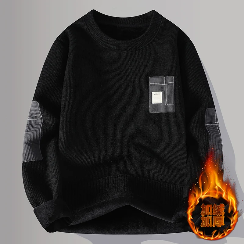 Black (round neck) (plus velvet)