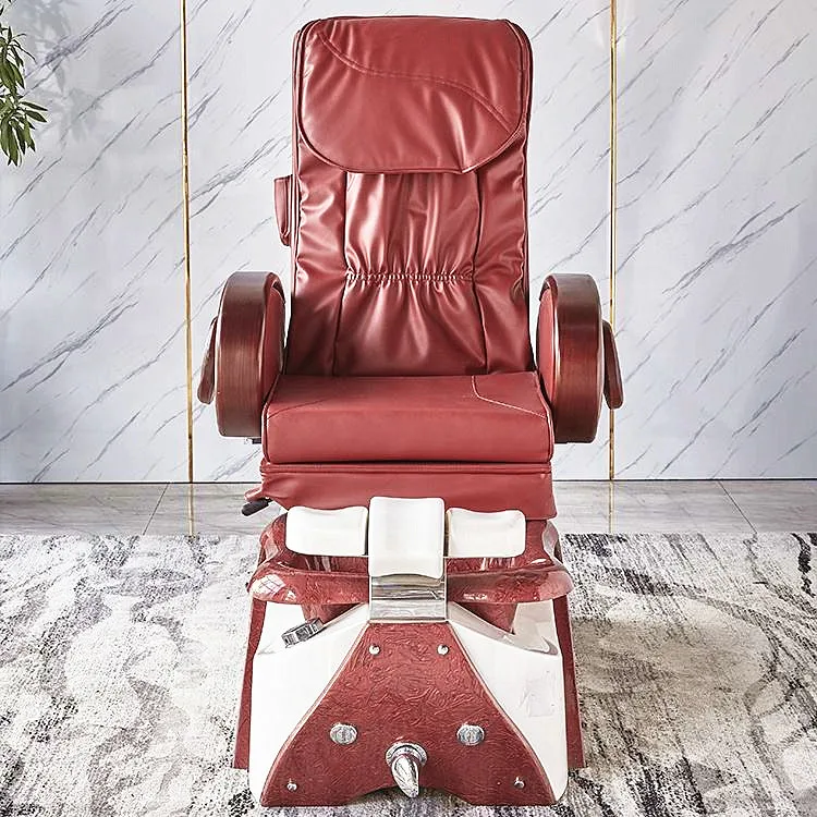 Massage für Schönheitssalon, Massivholz-Handlauf mit 4 Sätzen Möbel, Massagegeräte, Maniküre-Stuhl