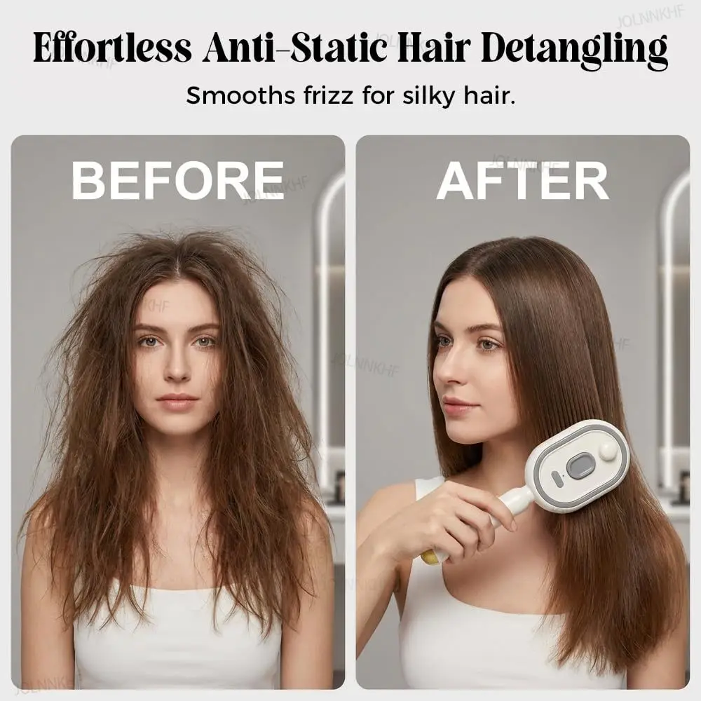 Electric Spray Air Cushion Massage Comb 3-in-1 Rechargeable Hairs Massage Brush for Frizzy Hair Scalp Care Relieve Hair Tangles