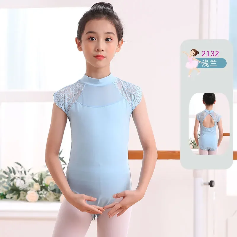 الفتيات الاطفال ملابس الرقص رداء رقص الباليه لأزياء النساء الجمباز Dancewear بلا أكمام الرقص الدانتيل ارتداء للسيدات بحيرة البجع