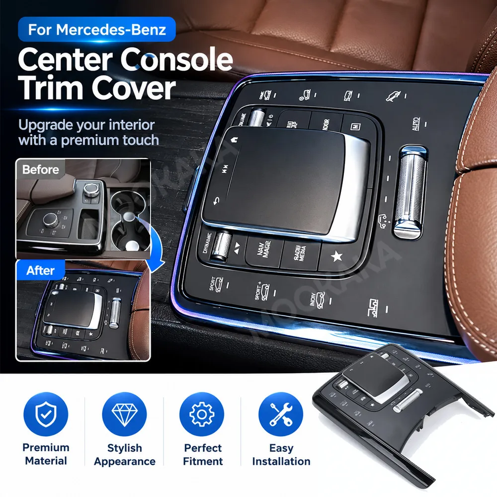 For Mercedes Benz GLE W166 High Trim 2015-2017 & GLS X166 2016-2019 Center Console Mouse Touchpad Control Panel Ambient Light