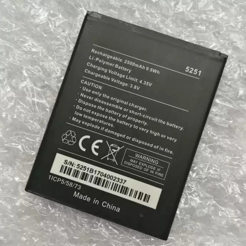 สำหรับ Wiko 5251 2520 2610 3913 4901 5222 K200 สำหรับ Lenny3/4 แบตเตอรี่ใหม่ 5251 3.8V 2500mAh แบตเตอรี่คุณภาพสูง