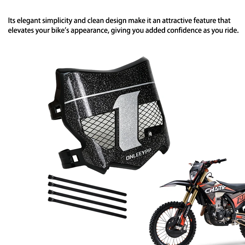 LINGQI RACING Motorcycle Front License Number Plate Black Vented Guard With Sticker For Talaria Sting Dirt E-bike Scooter
