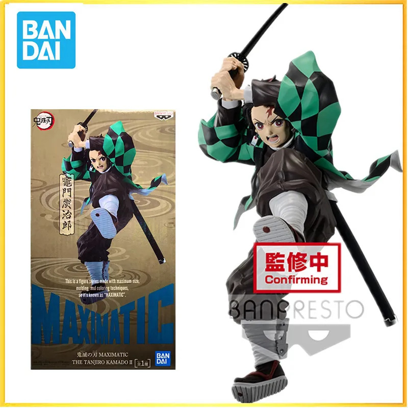 

In stock Bandai Original Banpresto Demon Slayer MAXIMATIC Tanjirou Anime PVC Action Figures Figurine Toys halloween gift