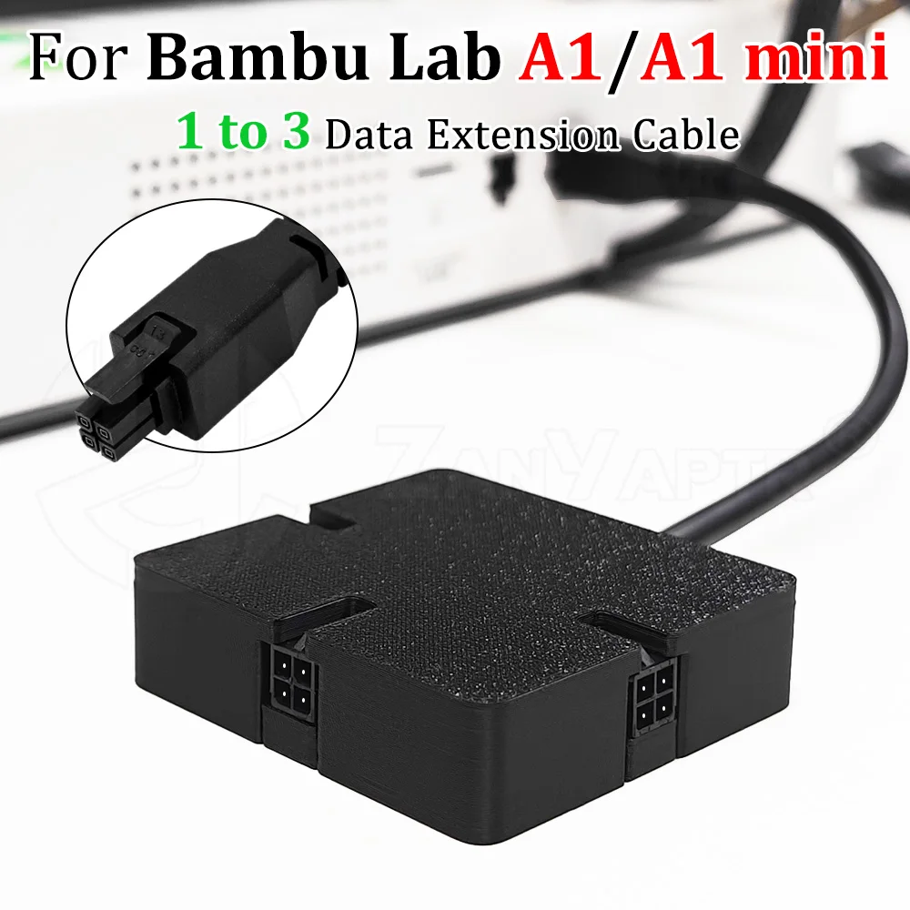 4Pin 3-to-1 AMS Hub Expansion Port Connector 3 Channel PTFE Tube Splitter Adapter For Bambu Lab X1 P1 Series 3D Printer Parts
