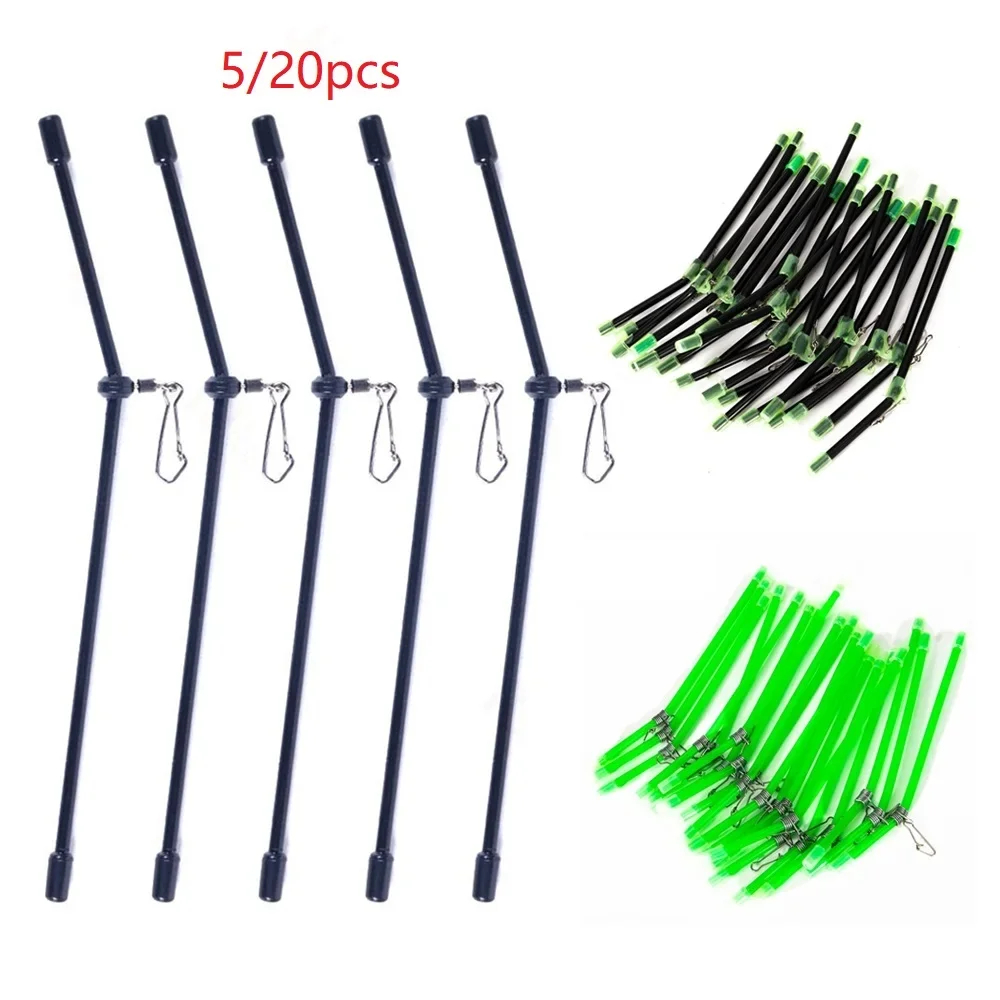 5/20pcs Feeder Fishing Anti Tangle Luminous Anti Tangle With Snaps Tube Balance Connector Sea Fishing Tackle Pesca