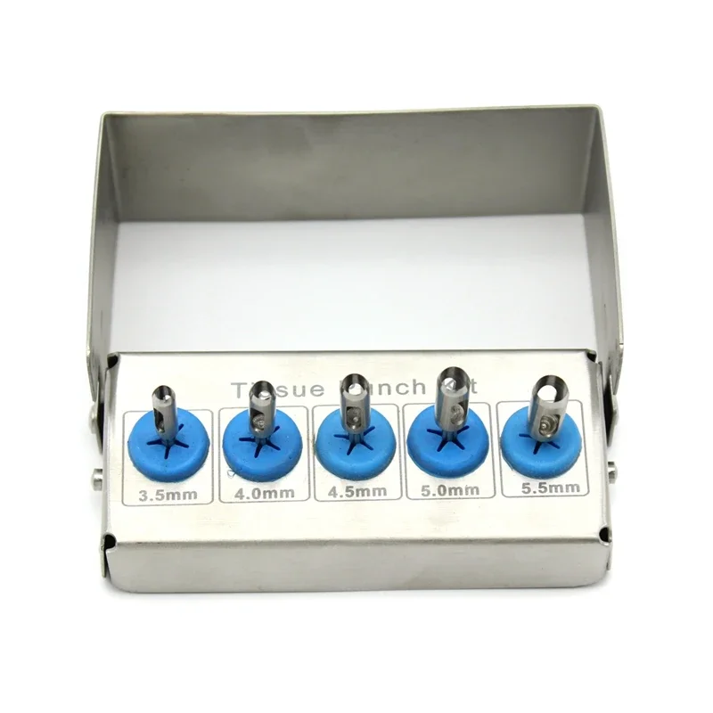 5pcs/kit Dental Implant Tissue Punch Kit 5pcs set Surgical Surgery FREE Bur Holder ∅3.5/4/4.5/5/5.5mm dental Tools