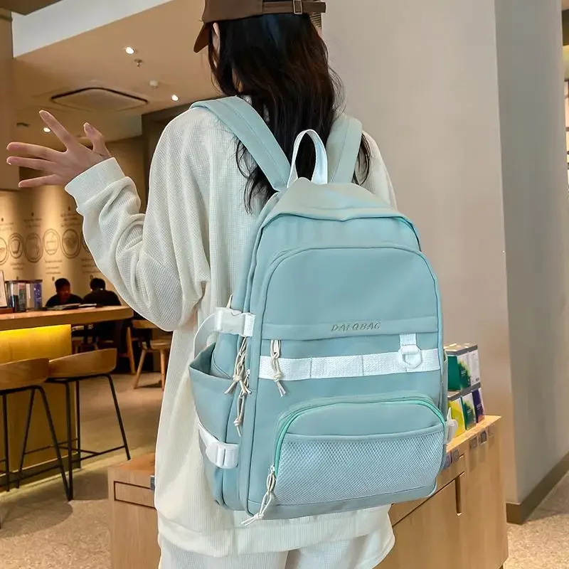 

Panelled Backpack Canvas Women Backpack Anti-Theft Shoulder Bag New School Bag for Teenager Girls School Backapck Mochila