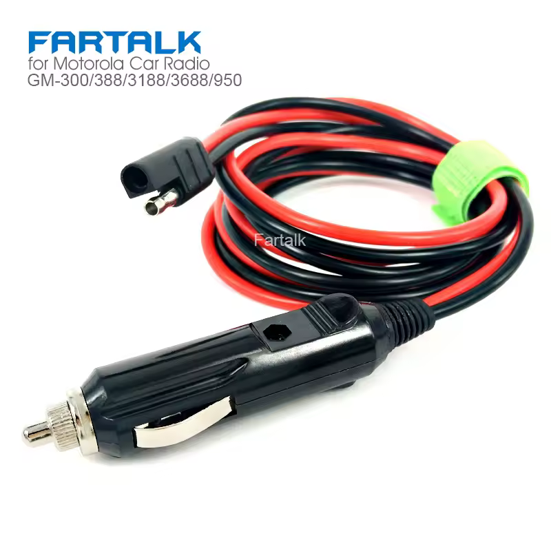 Cable de alimentación de Radio para coche, encendedor de cigarrillos de 12V CC para Motorola GM-300 GM-388 GM-3188 GM-3688 GM950, Radio bidireccional para coche móvil