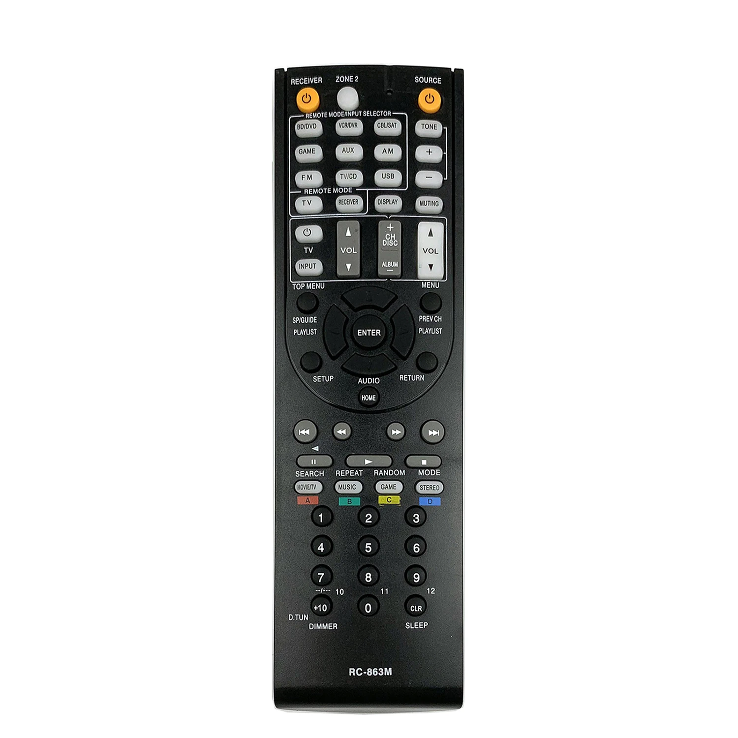 New RC-865M RC-863M Replace Remote Control for Onkyo AV Receiver TX-NR525 HT-R391 TX-NR315 TX-NR737 RC-868M TX-NR626