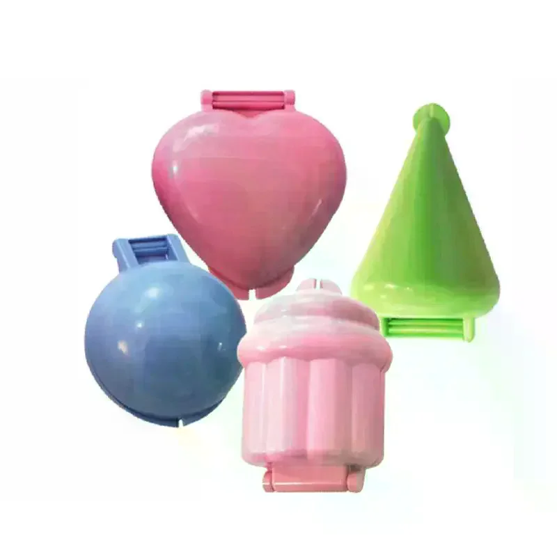 Round/Heart/Cone/Cupcake Lollipop Mold Plastic Cookies Cakepop Mould DIY Fondant Cake Decorating Tools Baking Supplies 4Pcs/set
