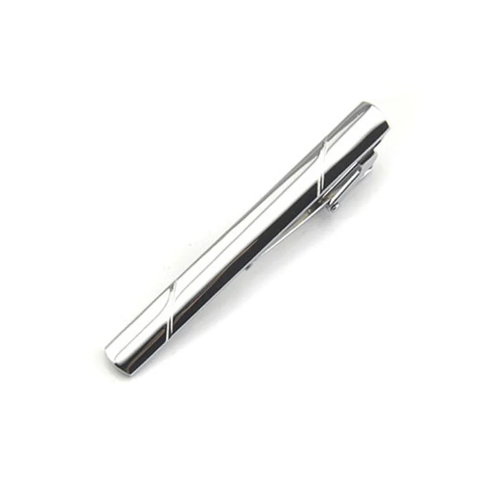 4 Pcs Casual Tie Clip Metal Necktie Clasp Bar Clips Spring-loaded Pinch Men Distinctive