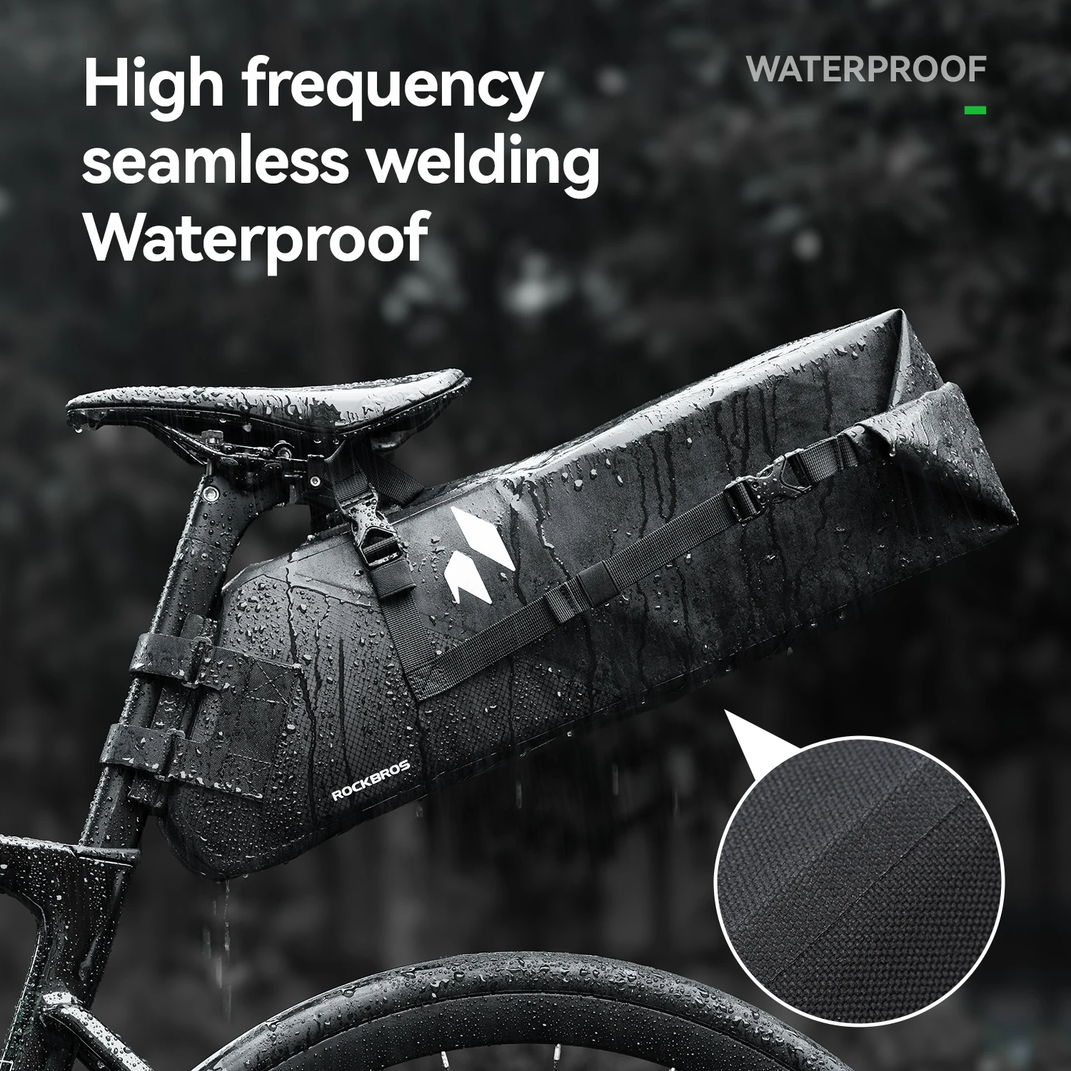 

Велосипедная сумка ROCKBROS 13 л: практичная, водонепроницаемая, с роллтоп-дизайном, для установки на подседельное крепление, идеально подходит для длительных поездок на велосипеде