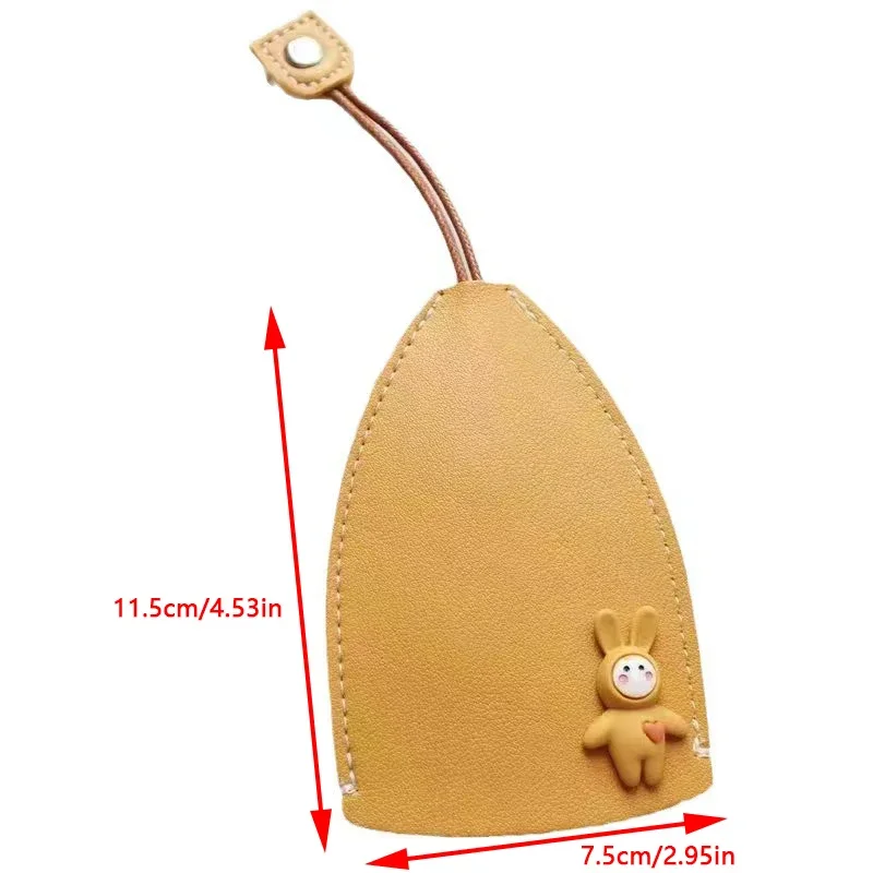 لطيف الإبداعية سحب مفتاح كم الكرتون الحيوان بولي Leather الجلود حافظة مفاتيح السيارة حامل سعة كبيرة المفاتيح الحقيبة المفاتيح المنظم