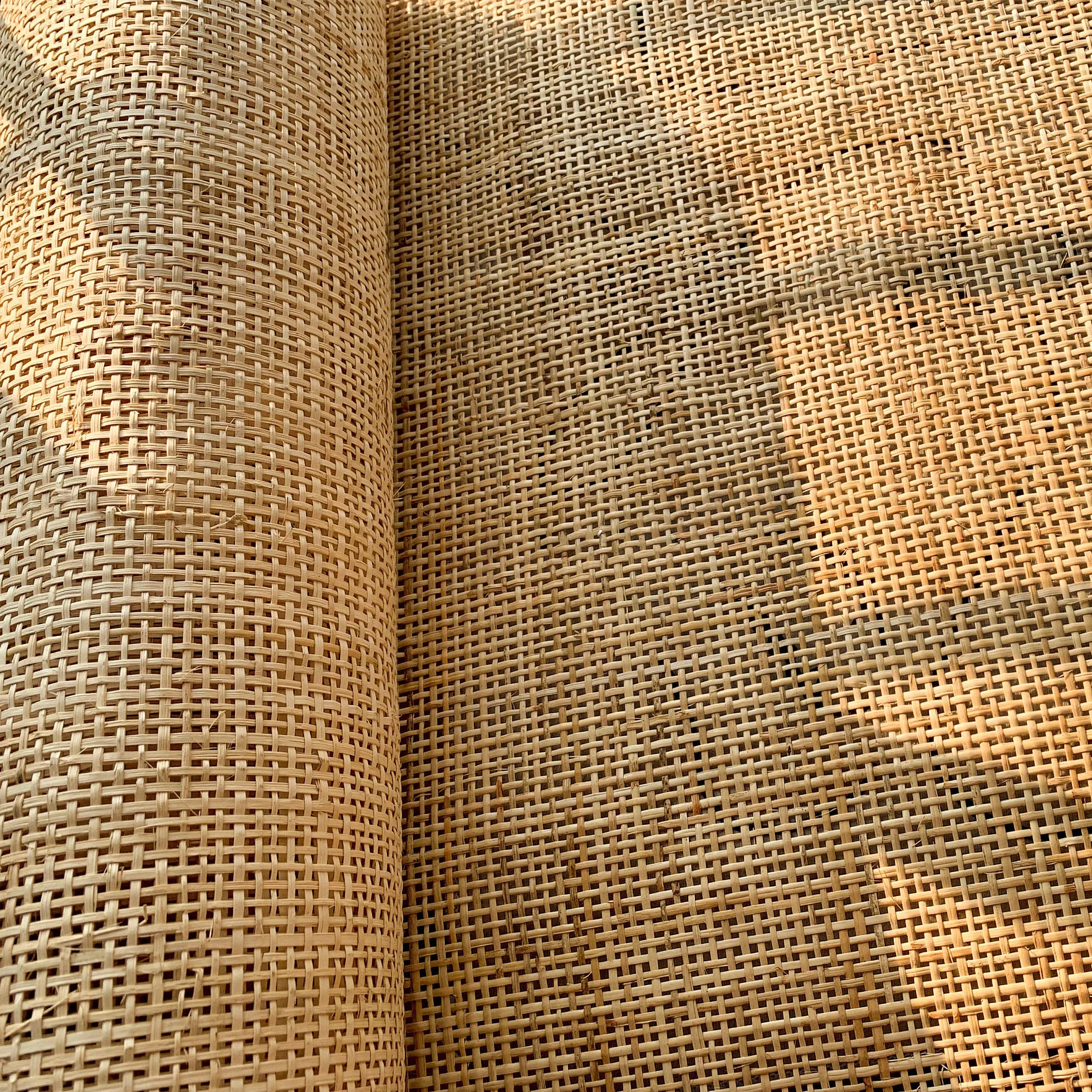 Natürliches Rattan-Geflecht auf Rolle, 35-55cm Breite, Großformatiges Geflechtmaterial, Rattan-Material für DIY-Projekte – Detail 5