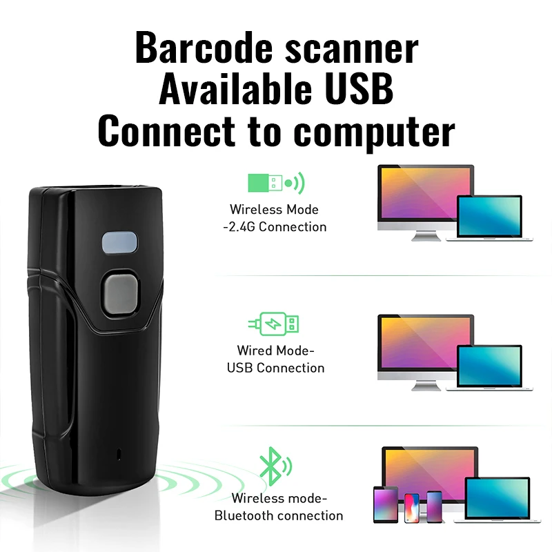 201H Portable Barcode Scanner Usb A4 Stock The Electronic Phone Can Be Repaired 32 Bit CMOS 120fps Black,white 640*480 2-year - view 4