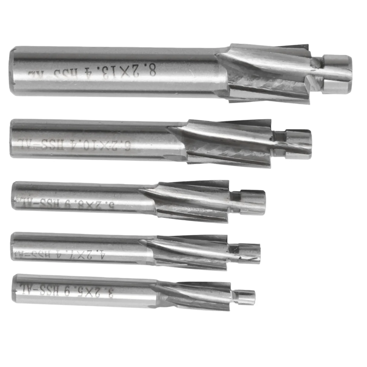 5 pezzi HSS fresa da banco M3-M8 strumento di scanalatura pilota fresa svasatore frese Vogue