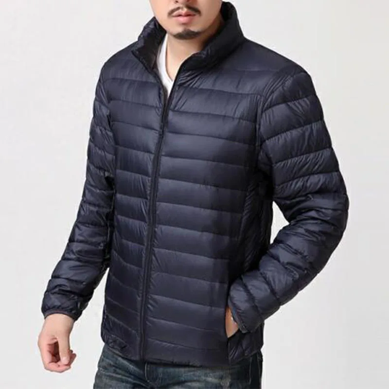 Parka Rembourrée pour Homme, observateur, Fin, Grande Taille, Col Montant, Manches sulf, Fermeture Éclair, Imperméable, Thermique, Abordable, Combinaison All-Match, Hiver