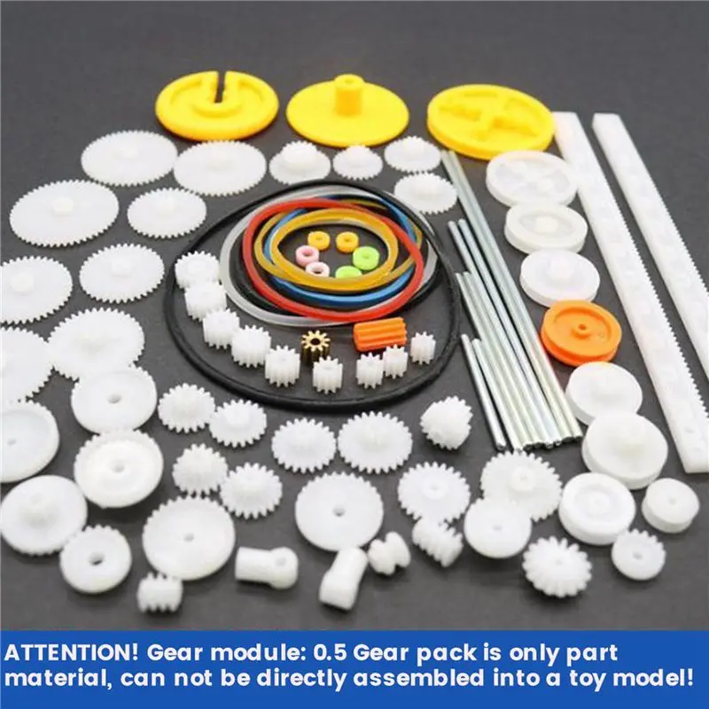 B05C-164PCS Gear Package Kit DIY Gear Assortment Accessories Set For Motor Car Robot Various Gear Axle Belt Bushings