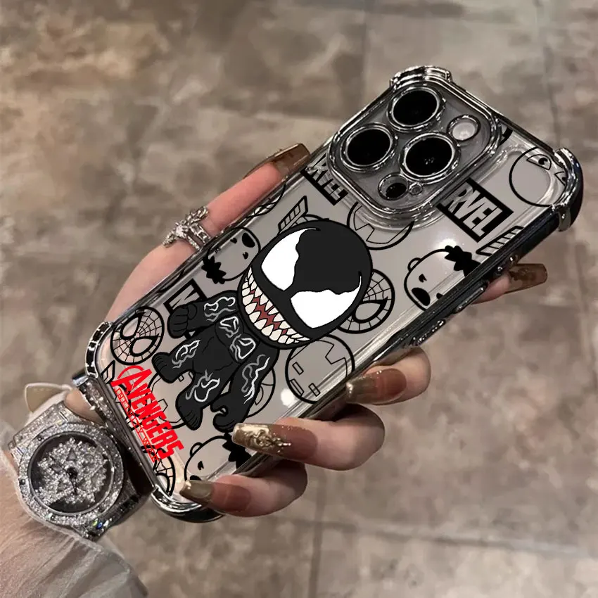 เคสโทรศัพท์มือถือลาย Marvel Spider-Man Venom สำหรับ Xiaomi Redmi A3 14C 13C 12C Note 14 13 12s 11 10 Pro Plus 4G 5G ป้องกันการตกกระแทกพร้อม Airbag