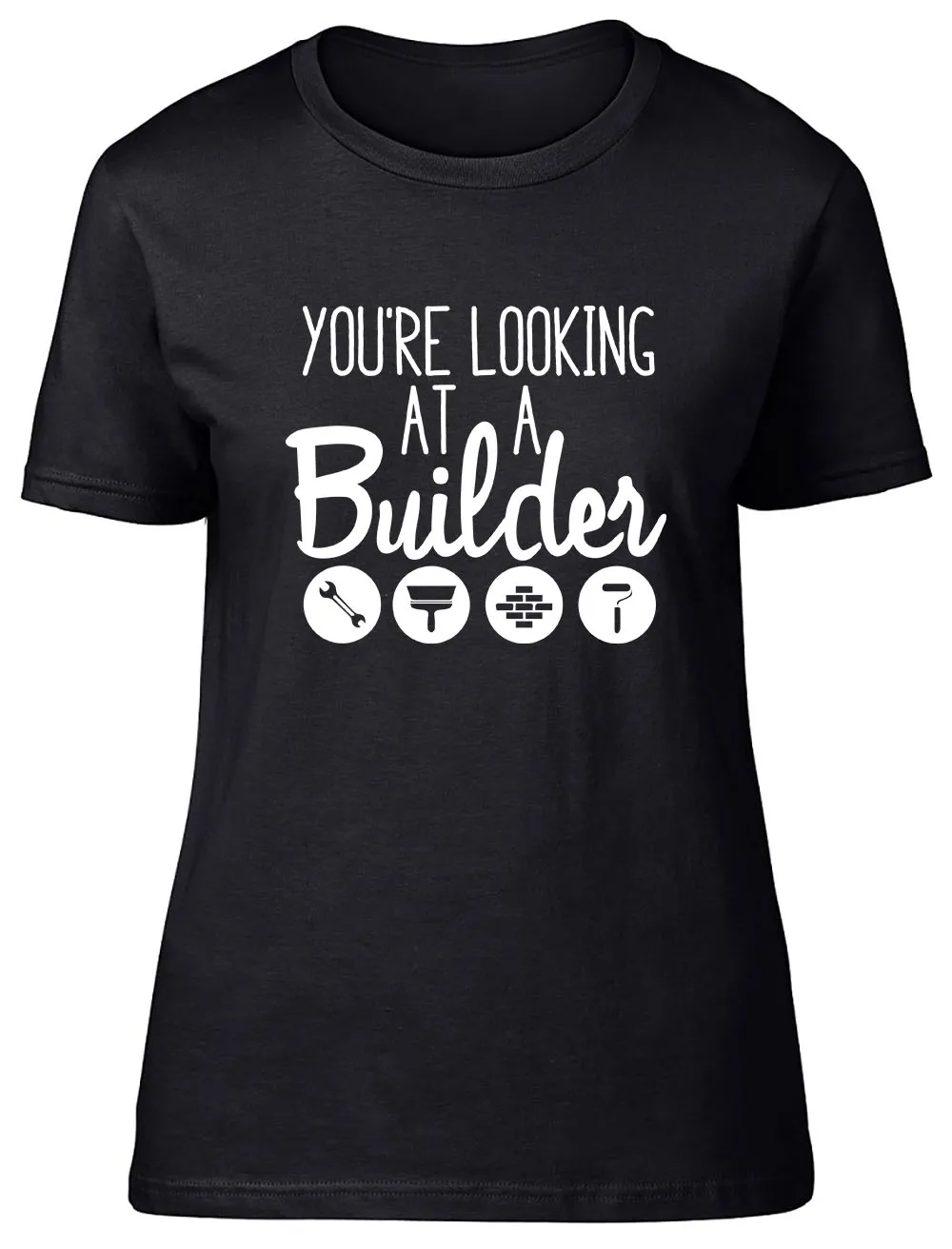 Your Looking at a Builder Fitted Womens Ladies T Shirt