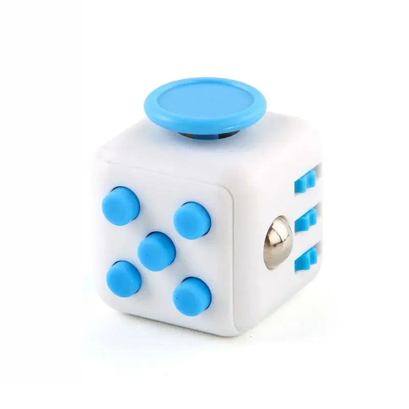6-in-1 Fidget Cube Toy Hand Spinner voor anti-stress/anti-angst Fidget speelgoed voor kinderen, tieners, volwassenen-3,4 cm 40 g meerdere kleuren