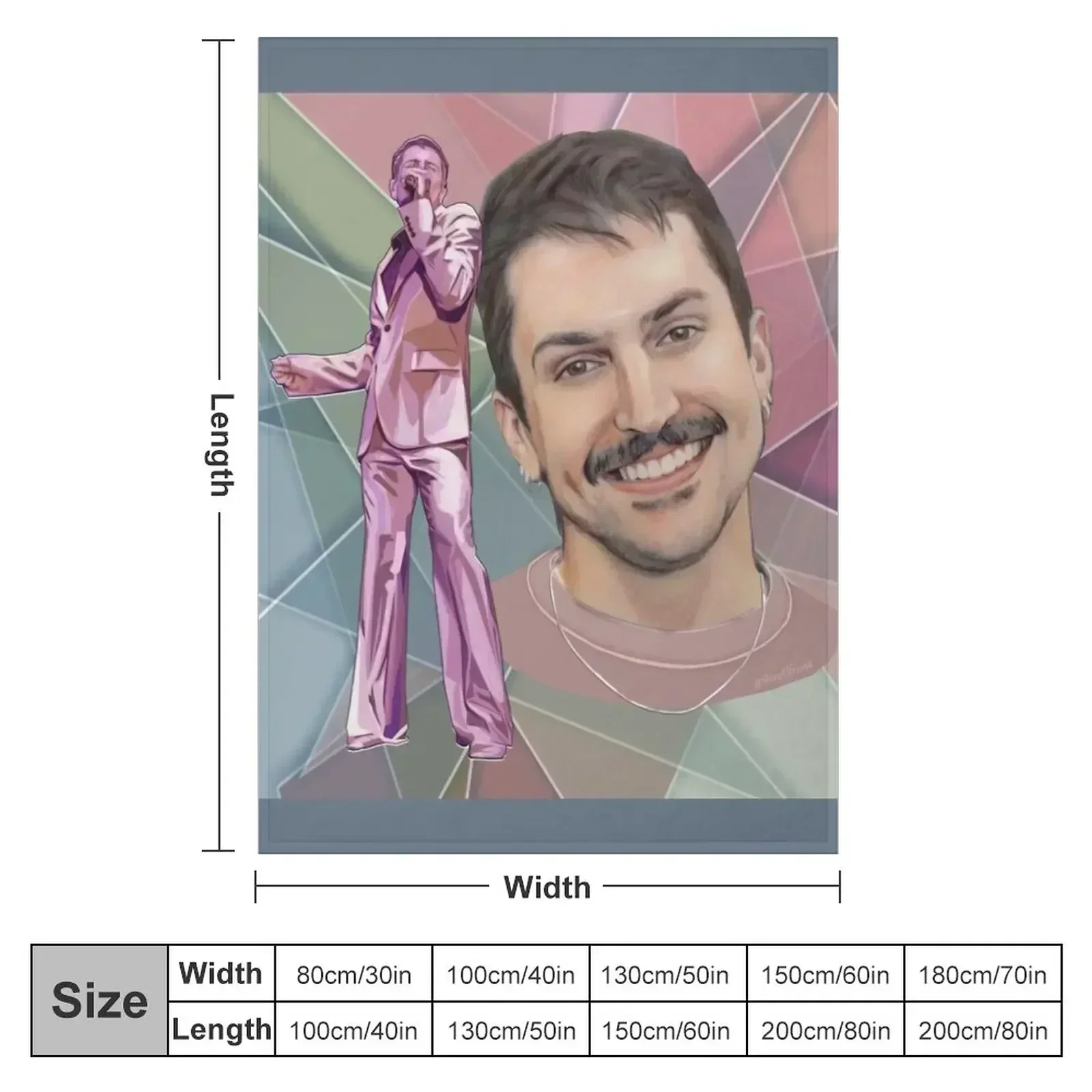 Mitch Grassi of Pentatonix Throw Blanket For Baby manga wednesday decorative Warm Moving Blankets