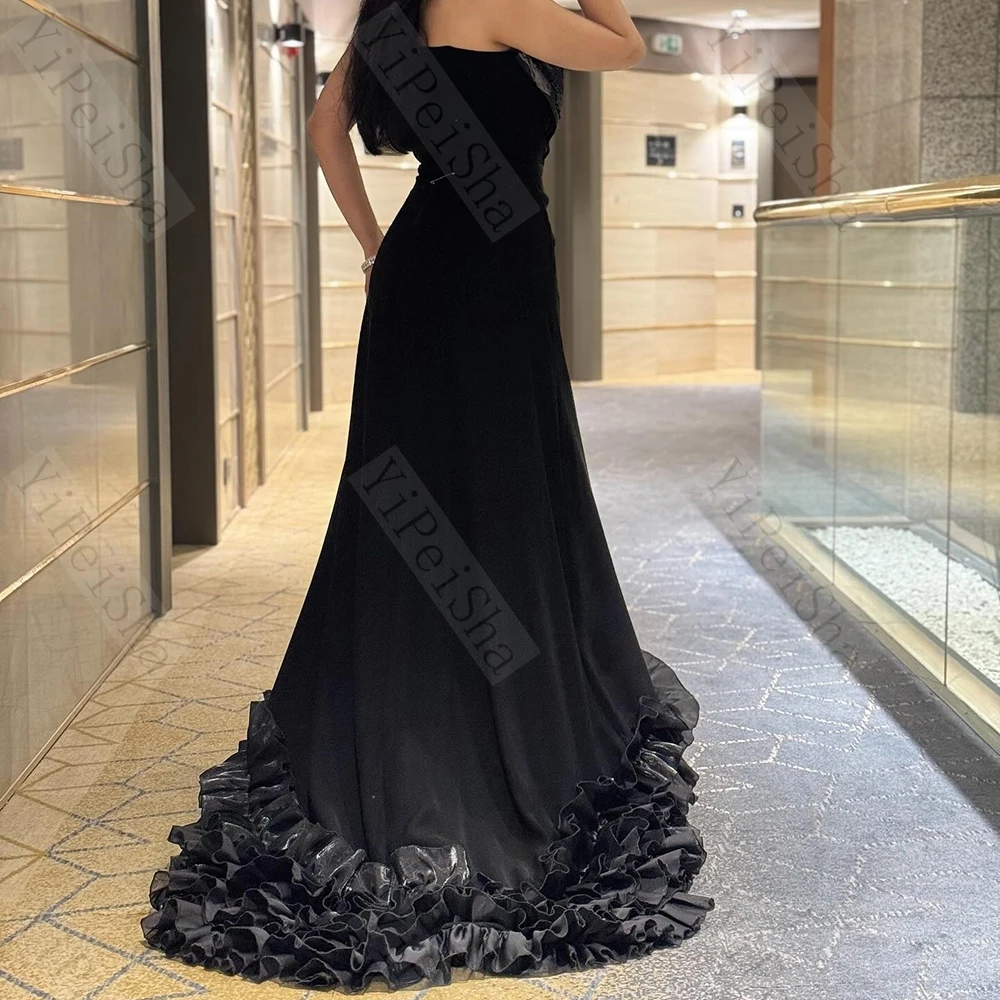 사용자 정의 인어 이브닝 드레스 바닥 길이 Strapless 민소매 댄스 파티 드레스 패션 스팽글 Ruched Backless 파티 가운