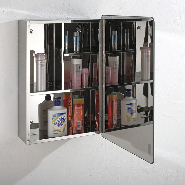 

Hotel Hot Sale Bathroom Silver Mirror Cabinet Without Light