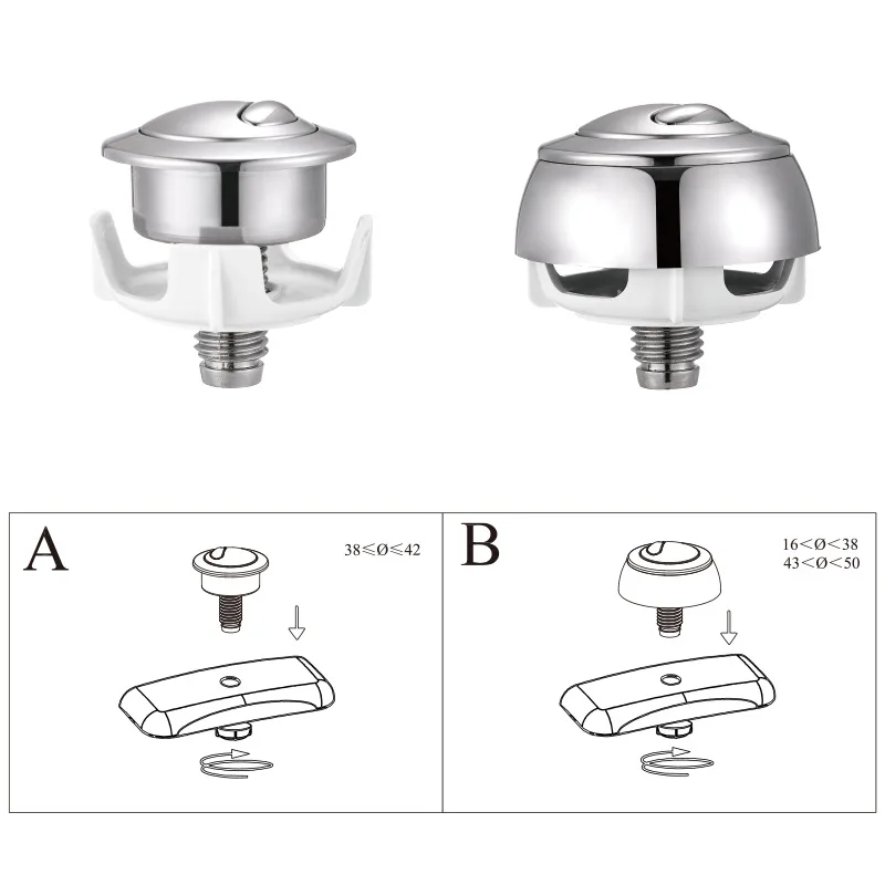 Toilet Flush Button First Spectrum Optima 50 French Wire Drain Valve Double Row Button