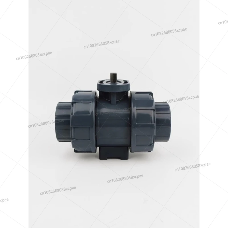 PVC PPH صمام كروي مزدوج الاتحاد منصة عالية ذات حواف من النوع DN15 20 25 30 40 1 "2" اتحاد مزدوج #1